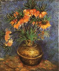 Vincent Van Gogh Imperial Crown Fritillaria in a Copper Vase oil painting picture